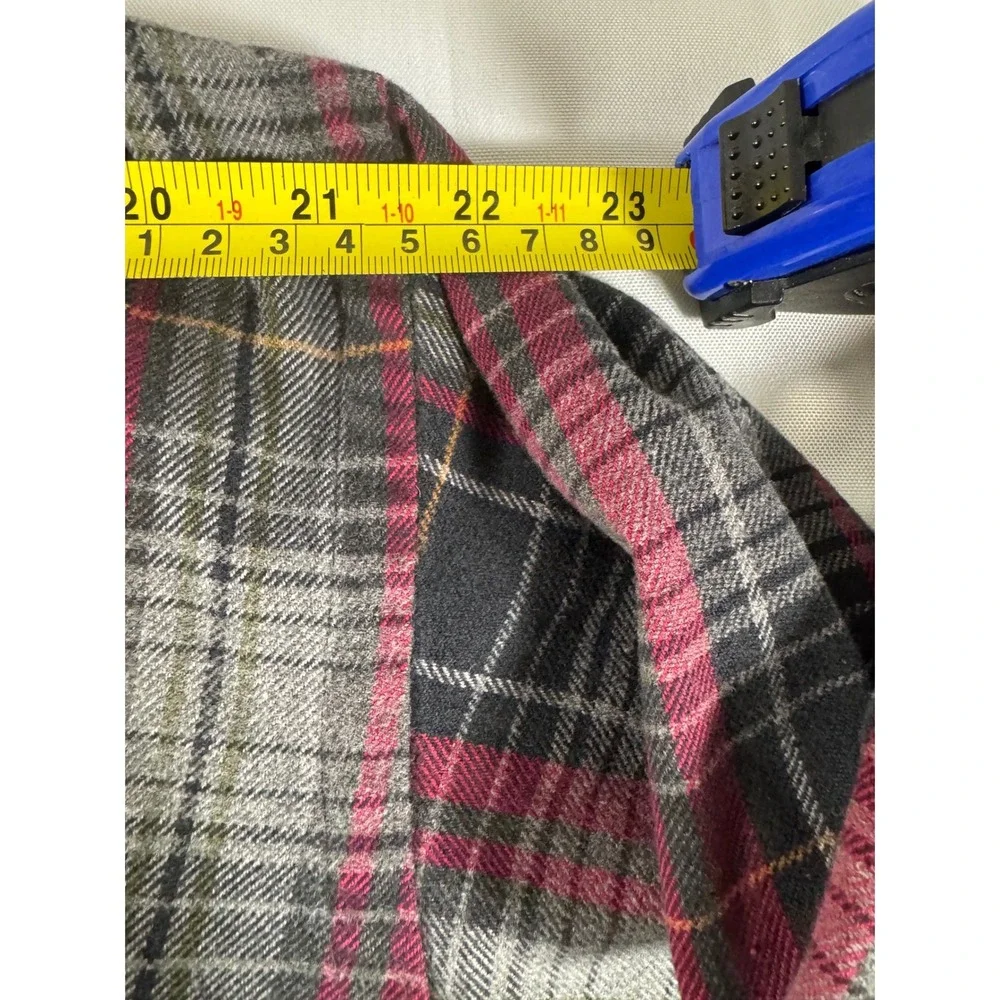 Polo Ralph Lauren Marlowe Plaid Cotton Flannel Shirt Mens XL Red Grey Black